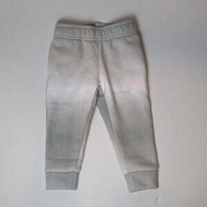 NWT Nike Girls Fleece Ombre Sweatpants Size 2T Light Smoke Gray 26J742-G6U